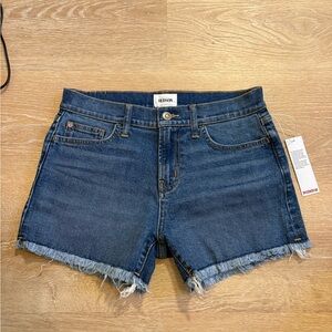 NWT Hudson Gracie Mis Rise Cut Off Short Sz 27